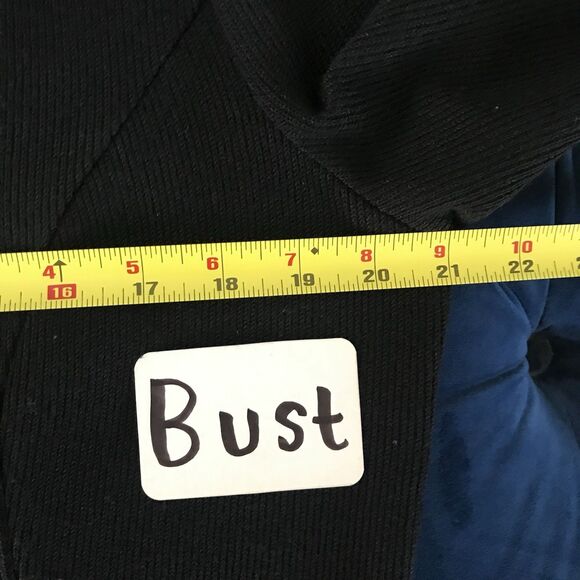 Vintage Black Knit Satin Classic Long Sleeve Button Front Cardigan Sweater - M/L - Picture 7 of 9